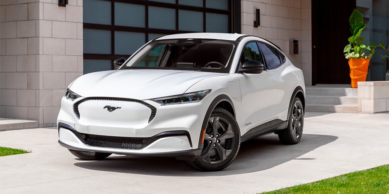 Ford Mustang Mach-E white exterior design